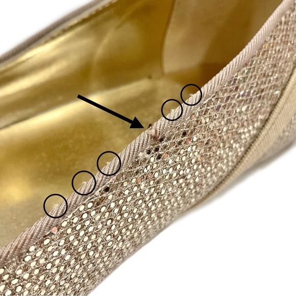 MICHAEL KORS Rove Day Slip-On Ballerina Flats in Champagne KIDS SIZE 5 - Picture 11 of 12